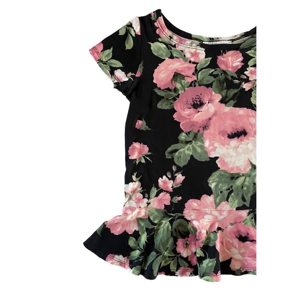 Girls Peplum Floral Top Canadian Small Shop Handmade - Picture 4 of 4